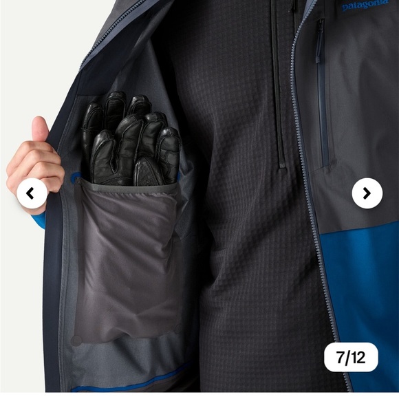 Patagonia Men's Medium Untracked Snow Jacket Ski Snowboard Endless Blue NWT - Picture 15 of 16